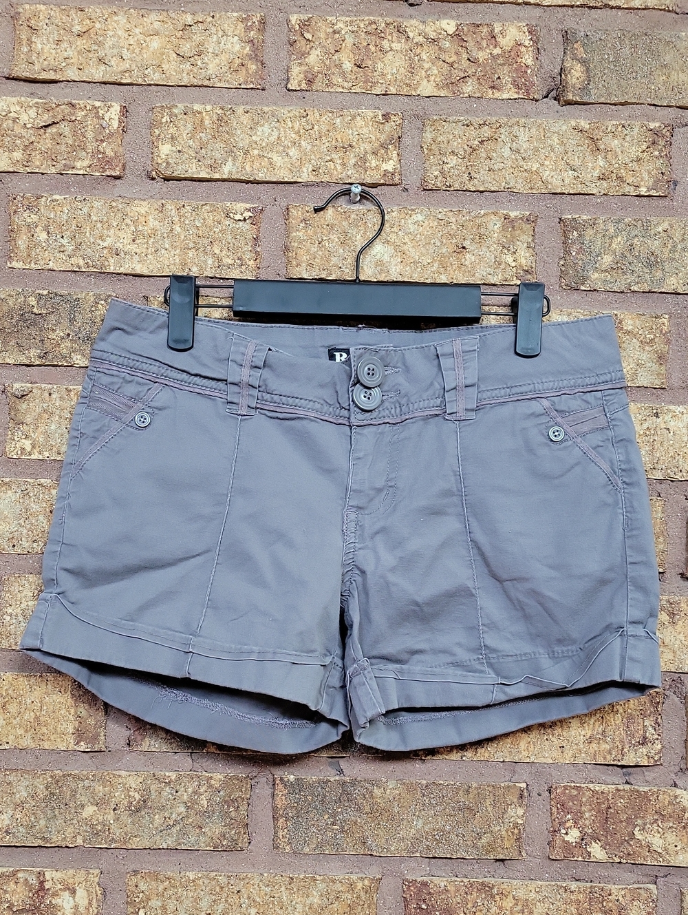 Rewind Gray Casual Shorts Size 7 Juniors Cotton Stretch